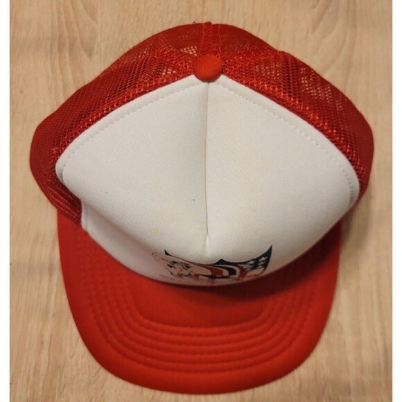 Vintage Snapback New England Patriots Football Trucker Cap Hat Sz M/L Korea - Picture 5 of 10